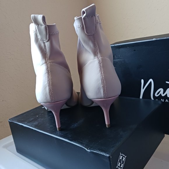 Nanette Lepore Lilac colored short sock fitting booties. Women's size 8. - Picture 5 of 11